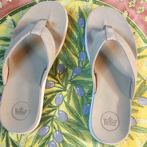 Mens Hyperlight Slide Nubuck Flip Flop MA22F11, Peter Millar, Stone, Size 9,New - Picture 4 of 9